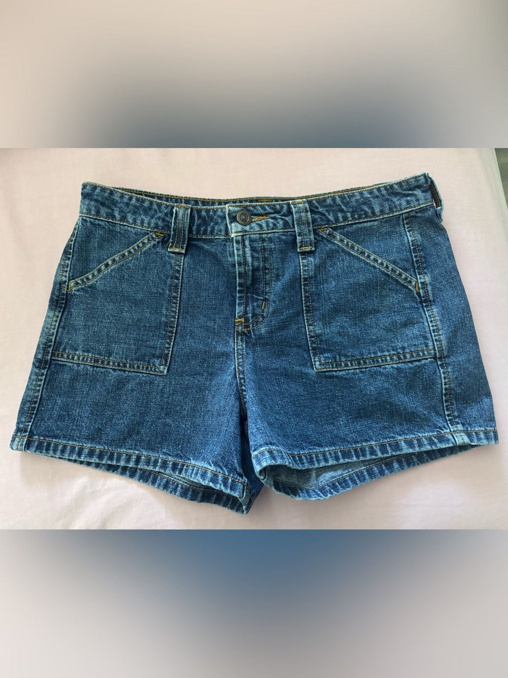 Xhilaration Dark Blue Denim Pocket Front Jean Shorts